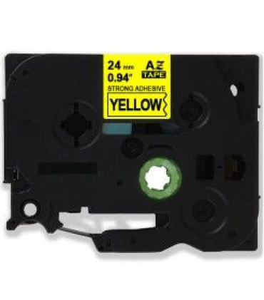Muadil P-Touch TZ-tape 24mm Etiket Sarı-Siyah 24AZE651