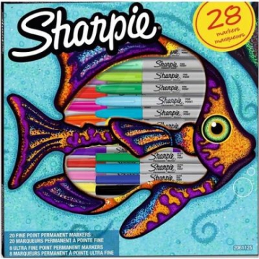 Sharpie Permanent Markör Fine Balık 28li