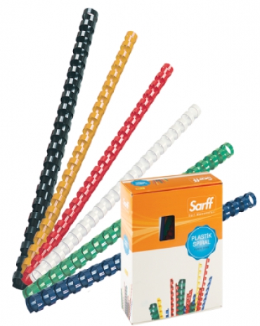 Sarff Bind Plastik Spiral 12mm Kırmızı