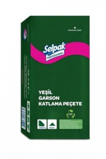 Selpak Garson Katlama Peçete 40x40 Yeşil 50yp 20li