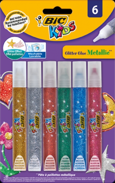 Bic Metalik Simli Yapıştırıcı 6lı Blister