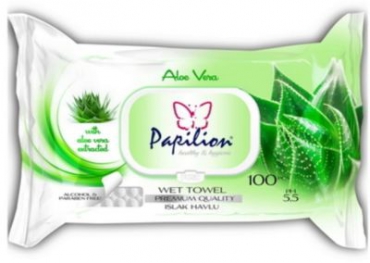 Papilion Islak Mendil 100lü Aloe Vera