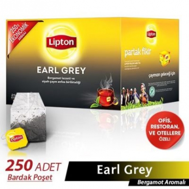 Lipton Earl Grey Bardak Poşet Çay 250'li