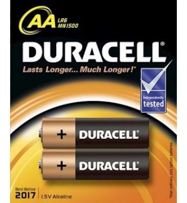 Duracell Alkalin AA Pil 2li