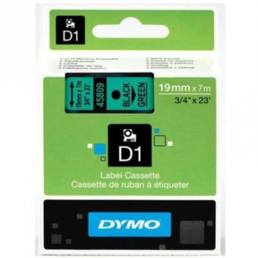 Dymo D1 19mmx7m  Yeşil\/Siyah 45809