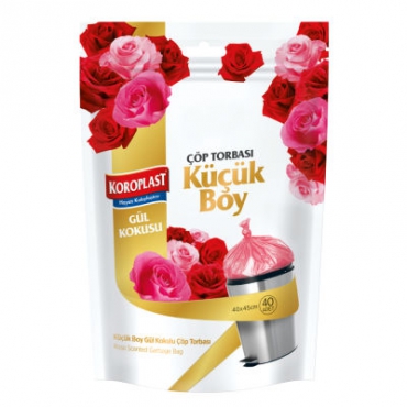 Koroplast Çöp Torbası 40x45cm Mini Boy Gül Kokulu