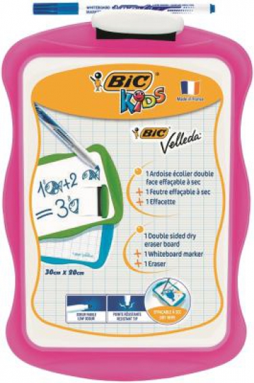 Bic Mini Beyaz Tahta 1218+Kalem 1721+Silgi Pembe