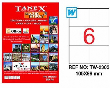 Tanex Etiket Laser 105X99 TW-2303
