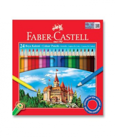 Faber Castell Kuru Boya Kalemi 24lü Tam Boy