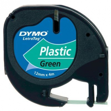 Dymo LetraTag Plastik Şerit Yeşil 12mmx4m