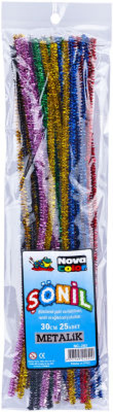 Nova Color Metalik Şönil 30cm 25li