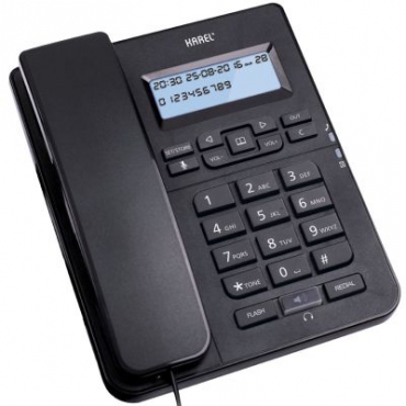 Karel Ekranlı Kablolu Telefon Siyah TM145