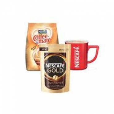 Nescafe Gold 200gr + Nestle Coffee Mate 500gr Kırmızı Nescafe Kupa Hediyeli