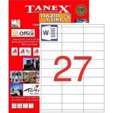 Tanex Etiket Laser 70x32 TW-2027