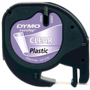 Dymo LetraTag Plastik Şerit Şeffaf 12mmx4m