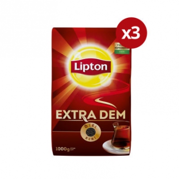 3 Adet Lipton Extra Dem Dökme Çay 1000gr