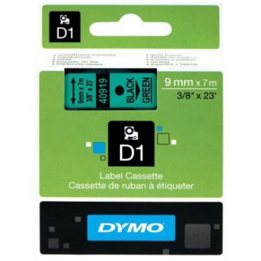 Dymo D1 Yedek Şerit 9mmx7m Yeşil\/Siyah 40919