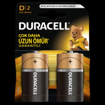 Duracell Alkalin D Büyük Boy Pil 2li