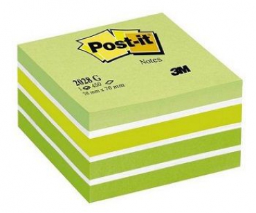 3M Post-it Küp Not Yeşil Tonları 450 yaprak 76x76mm