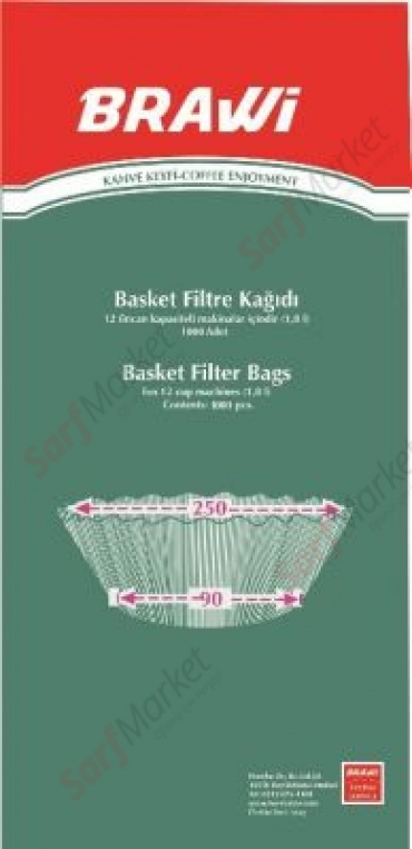 Brawi Basket Kahve Filtresi 250x90 1000li