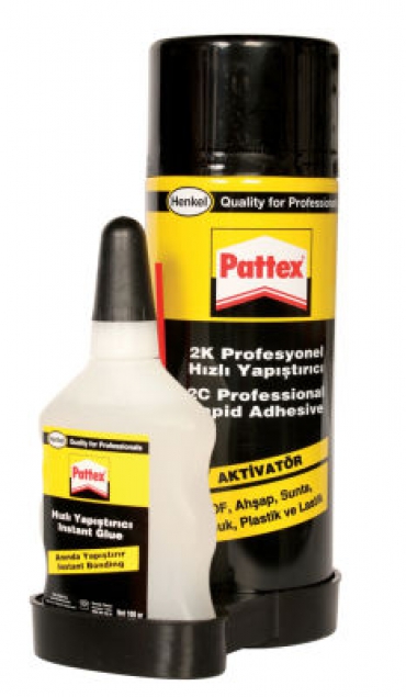 Pattex 2k Aktivatörlü Hızlı Yapıştırıcı 400ml Aerosol+100ml