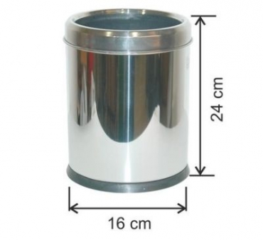 Arı Metal Ofis Tipi İç Kovalı Çemberli Paslanmaz Çöp Kovası 3lt