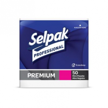 Selpak  Professional Peçete Mini 24x24 Beyaz 50yp