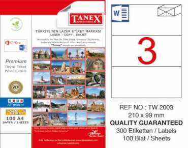 Tanex Etiket Laser 210x99 TW-2003