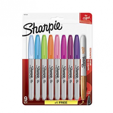 Sharpie Fine Permanent Markör Karışık Renk 8+1