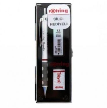 Rotring Tikky Versatil Kalem 0.7mm Silgi Hediyeli Beyaz