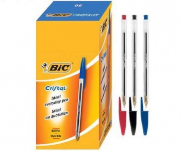 50 Adet Bic Cristal Fine Tükenmez Kalem Mavi