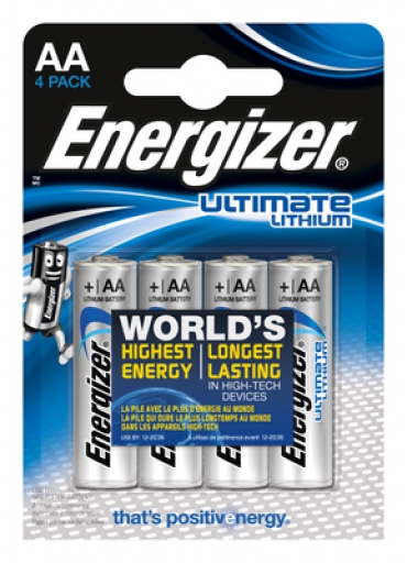 Energizer Alkaline Ultimate Lithium AA Pil 4lü
