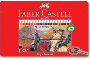 Faber Castell Metal Kutu Boya Kalemi 36 Renk
