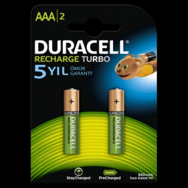 Duracell Pil AAA Şarj Edilebilir 750mAh 2li