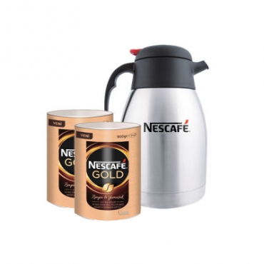 2 Adet Nescafe Gold Eko Paket 900gr Termos Hediyeli