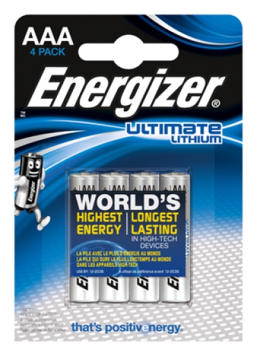 Energizer Alkaline Ultimate Lithium AAA İnce Pil 4lü