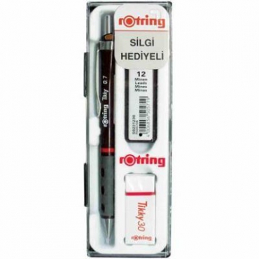 Rotring Tikky Versatil Kalem 0.7mm Silgi Hediyeli Bordo