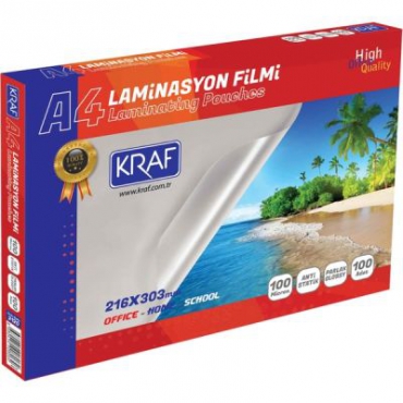 Kraf Laminasyon Filmi Parlak A4 100mic 100lü 2120