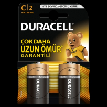 Duracell Alkalin C Orta Boy Pil 2li