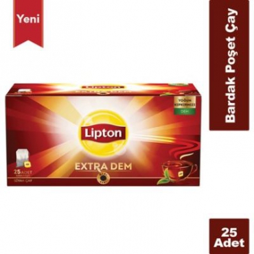 Lipton Extra Dem Bardak Poşet Çay 25′li