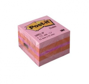 3M Post-it Mini Küp Pembe Tonları 400yp 52x52mm