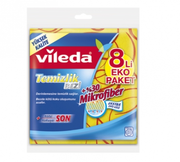 Vileda %30 Mikrofiberli Temizlik Bezi 8li