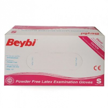 Beybi Latex Muayene Eldiveni Pudrasız S 100lü