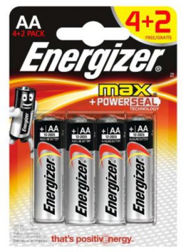 Energizer Alkaline Max Power 4+2 AA Pil