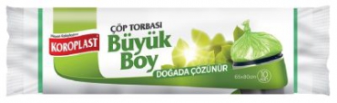 Koroplast Çöp Torbası 65x80cm Büyük Boy Doğada Çözünür