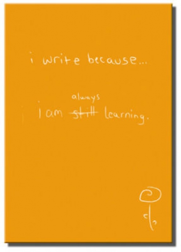 Deffter I Write Because I Am Always Learning Çizgili Not Defteri