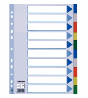 Esselte A4 Seperatör 10 Renk