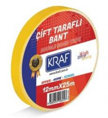 Kraf Bant Çift Taraflı 12mmx25m