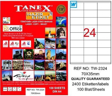 Tanex Laset Etiket 70mmx35mm TW-2324