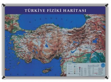 Akyazı Dünya Fiziki Haritası 70x100